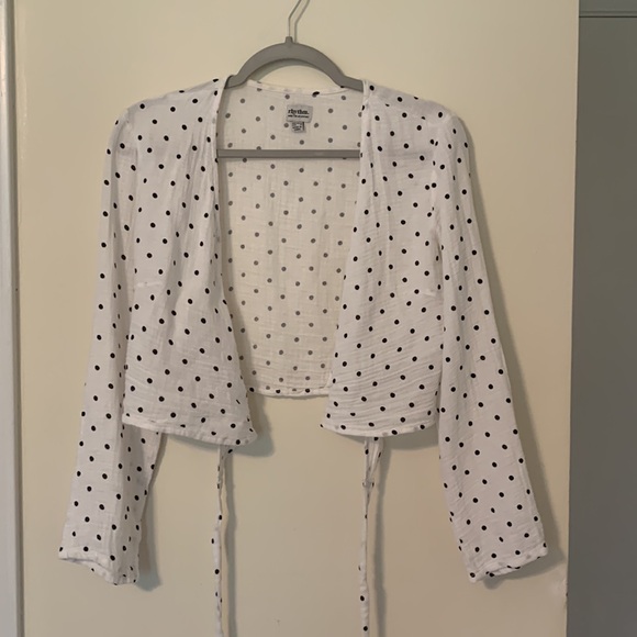 Rhythm Cotton Wrap Around Crop Top - Picture 3 of 6